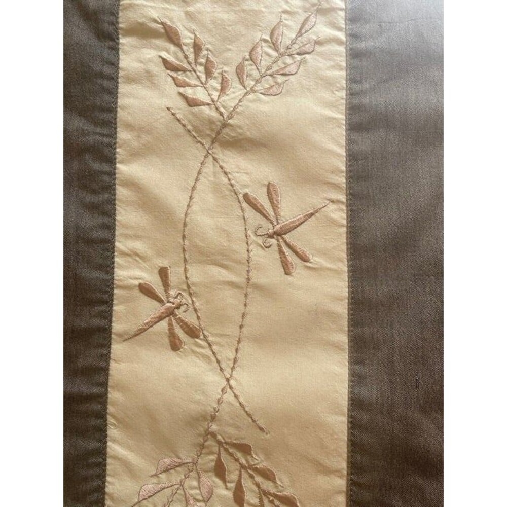 Light brown handmade dragonfly small cushion cover